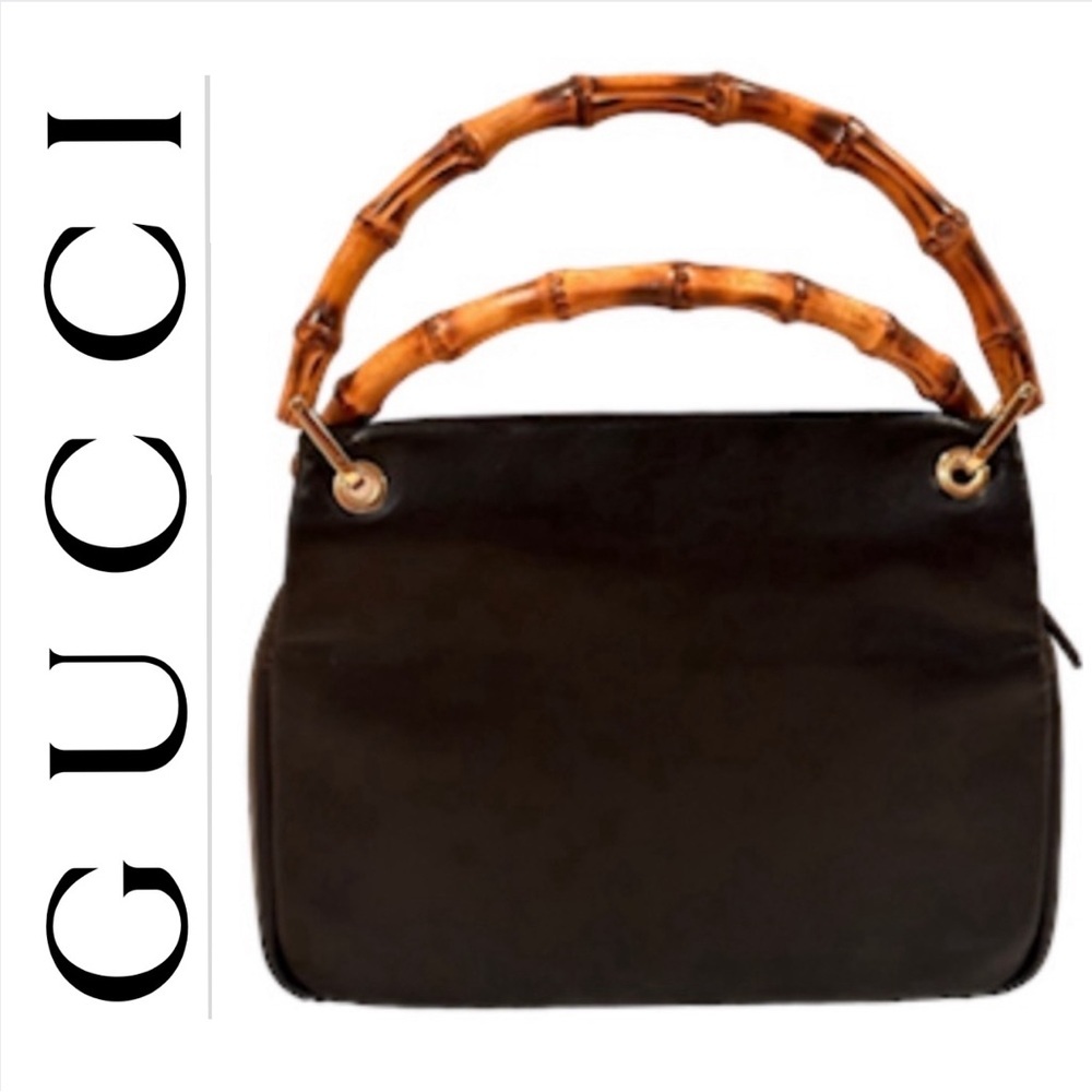 Gucci Bamboo Black Lambskin Handbag EUC - Butter Soft Leather w/ Bamboo Handle